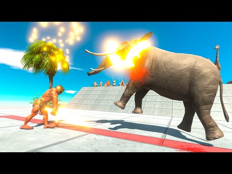Messy Fight | 3 vs 2 | Ancient Humans VS Modern Mammals - Animal Revolt Battle Simulator