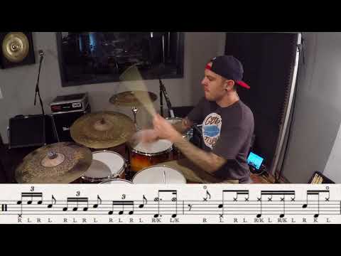 60 Second Drum Lesson | Tom Snare Fill with brought forward Crash