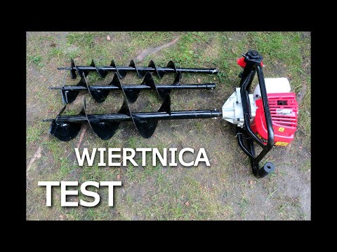 Świder, wiertnica spalinowa Dedra DED8809 Test Wiercenie w ziemi