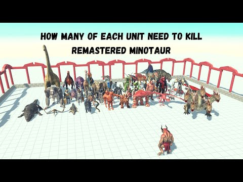 How Many Of Each Unit Need To KILL Remastered Minotaur ARBS |Animal Revolt Battle Simulator