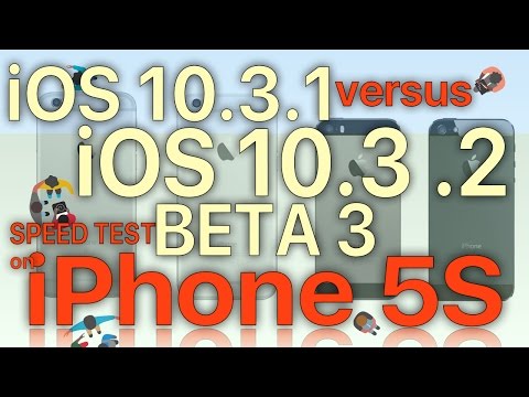 iPhone 5S Speed Test : iOS 10.3.1 vs iOS 10.3.2 Beta 3 / Public Beta 3  Build 14F5080a