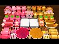 PINK Vs GOLD Mixing Random Into GLOSSY Slime Satisfying Slime Video 362