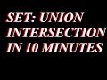 sets union intersection complement | sets example solved