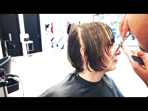 AMAZING ANTI AGE HAIRCUT - SHORT LAYERED BOB WITH BANGS