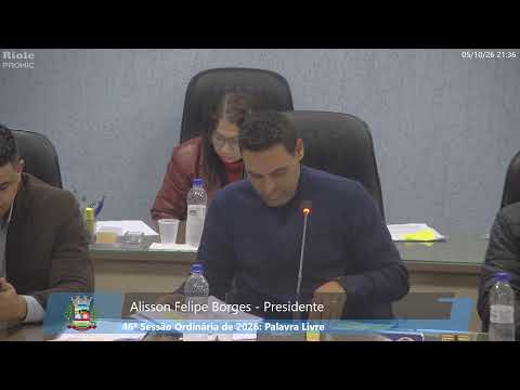 45ª SESSÃO ORDINÁRIA DE 2026 - CÂMARA MUNICIPAL DE WENCESLAU BRAZ/PR