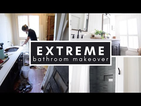 Full Bathroom Remodel // DIY Bathroom Makeover On A Budget // Extreme Bathroom Transformation