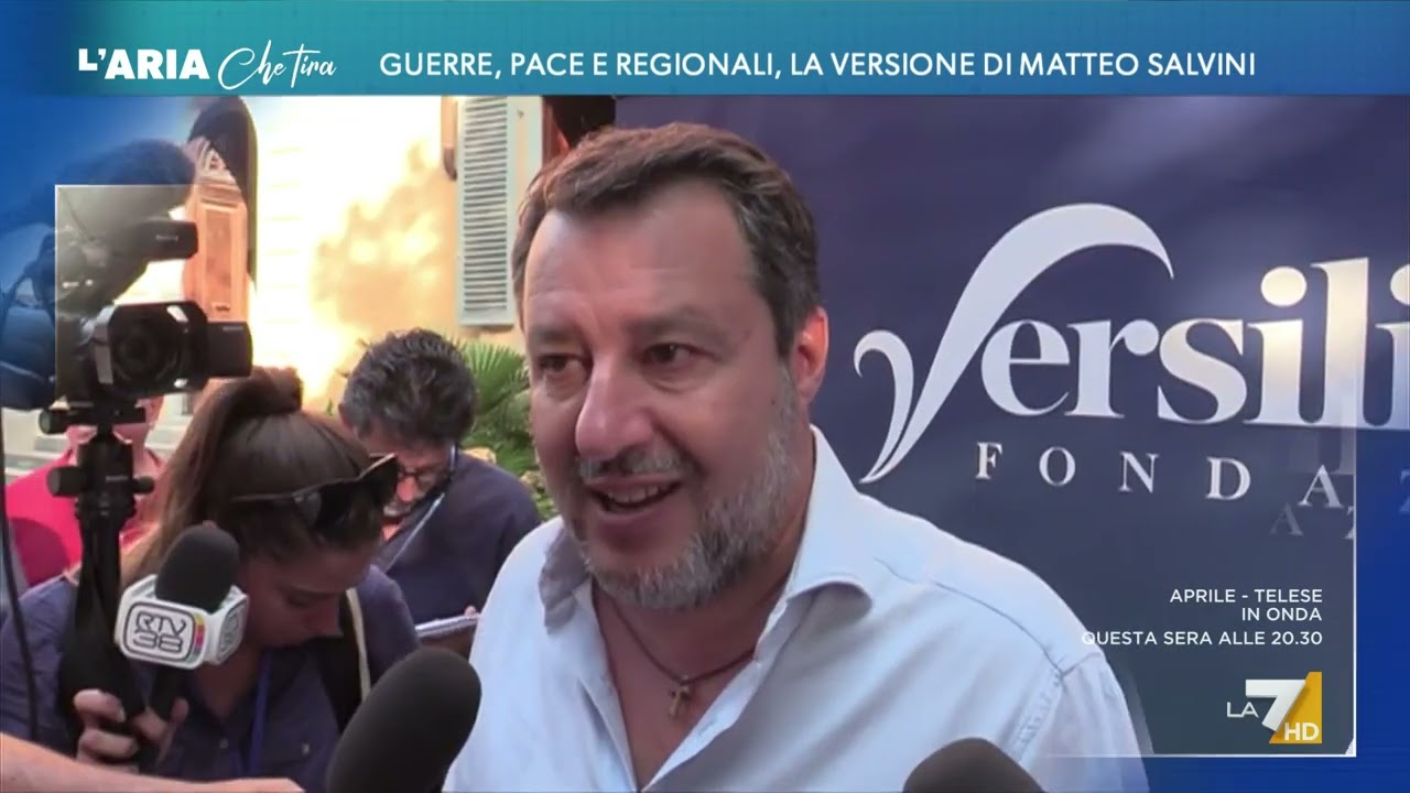 Guerre, pace e regionali: la versione di Matteo Salvini