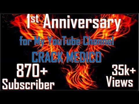 1 Year Anniversary!! for My YouTube Channel-CRACK MEDICO Video