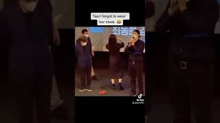 Download lagu Kim Taeri forgot to wear her mask during the Alienoid stage greeting mp3