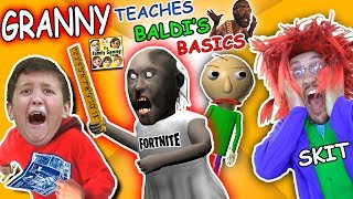 GRANNY the SCHOOL TEACHER! BALDI&#39;S BASICS vs CRINGE TEACHER &amp; FORTNITE (FGTEEV Skit)