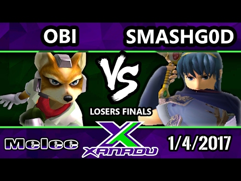 S@X 183 - Obi (Fox) Vs. SmashG0D (Marth) - SSBM Losers Finals - Smash Melee