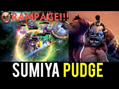 Genius SumiYa Pudge Gameplay Brutal Combo Invoker vs 7k MMR Best Magic Show WTF Dota 2