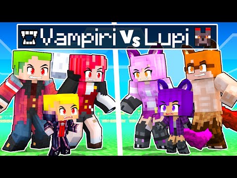 Famiglia VAMPIRI CONTRO Famiglia LUPI MANNARI Su Minecraft!