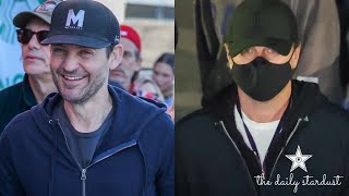 BFFs Leonardo DiCaprio and Tobey Maguire Arrive To Super Bowl LVIII