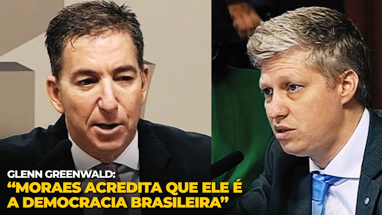 "MORAES ACREDITA QUE ELE É A DEMOCRACIA BRASILEIRA", diz Glenn Greenwald em resposta a Van Hattem