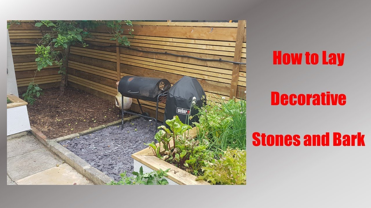 Watch video How to lay decorative stones and bark Now How to lay decorative stones and bark