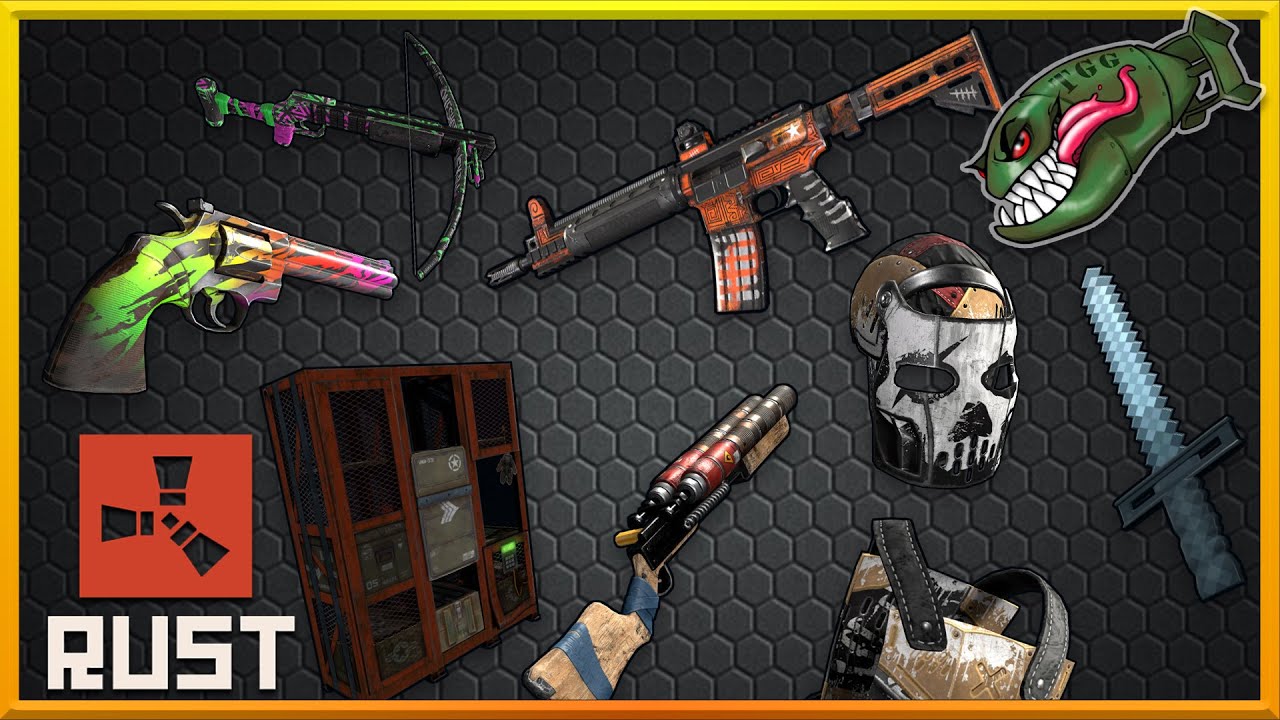 Rust Skins | Pixel Sword, Cargo Heli Locker, Uproar HQM, One Shot Crossy #164 (Rust Skin Preview)