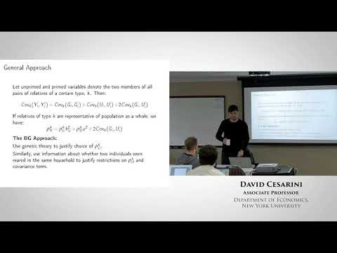 David Cesarini - Heritability II,Twin and Adoption Studies