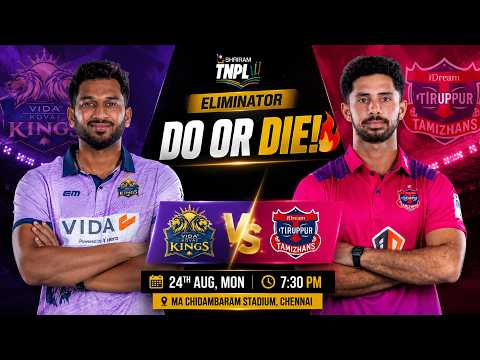 TNPL 2026 Eliminator Match PREDICTION? VIDA Kovai Kings vs IDream Tiruppur Tamizhans, Who Will Win?