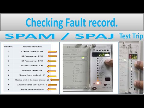 Checking Fault Record for SPAM Relay | SPAM & SPAJ Trip Test