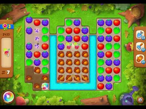 GardenScapes Level 2433 no boosters (17 moves)