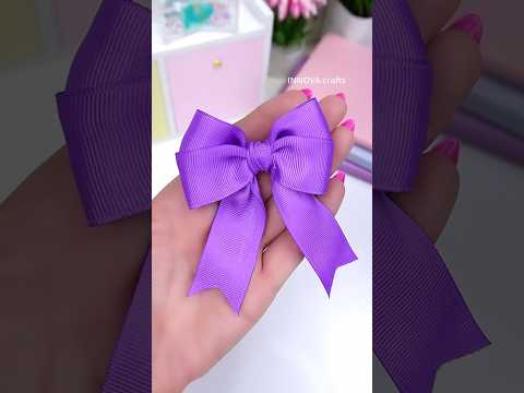 How to make easy bow 🎀 #diy #art #craft #howtomake #easy #bow