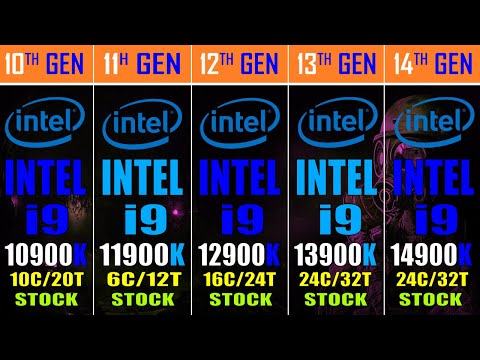 INTEL i9 10900K vs INTEL i9 11900K vs INTEL i9 12900K vs INTEL i9 13900K vs INTEL i9 14900K ||