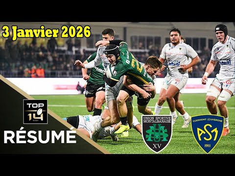 TOP14: Résumé partie complète US Montauban vs ASM Clermont :J14 - Saison 2025/2026