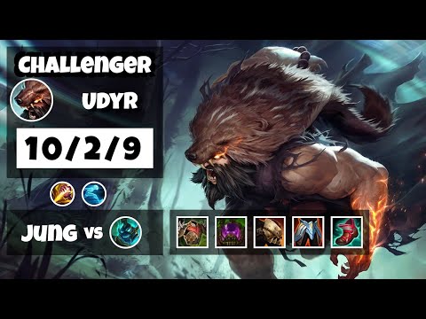 Udyr vs Hecarim KOREAN Challenger JUNGLE (10/2/9) - v11.6