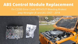 2007-2018 Jeep Wrangler ABS Module: Fixing the ESP/BAS Lights and