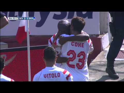 Goal of Mbia (3-1) Sevilla FC- Deportivo de la Coruña  - HD