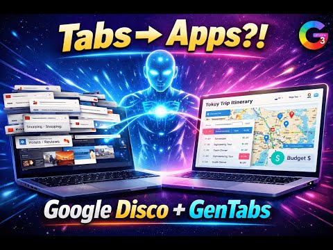Google Disco + GenTabs (Gemini 3 AI Browser) — Turn Tabs Into Custom Apps!