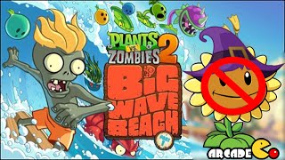 Plants Vs Zombies 2: Big Wave Beach Day 1 NO Sunflower Use Challenge