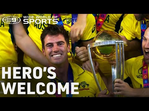 Aussies return home after Cricket World Cup victory over India | Wide World of Sports