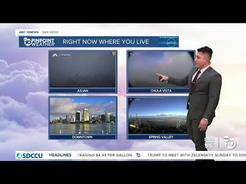 Clear skies and Santa Ana winds return before changes of rain for New Year's Eve