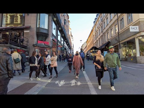 Stockholm, Södermalm - Walking all the way on Götgatan (4K)