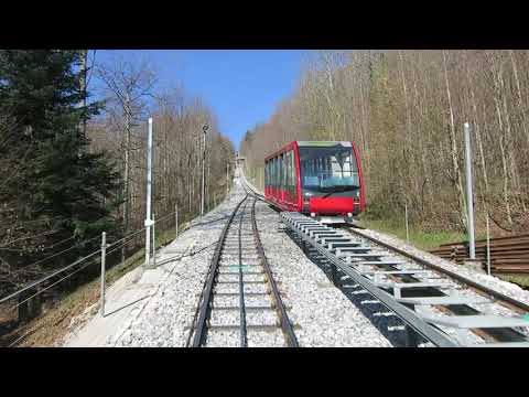 Standseilbahn 2500.01 Biel - Magglingen Bergfahrt 2020 - funicular Magglingen Switzerland
