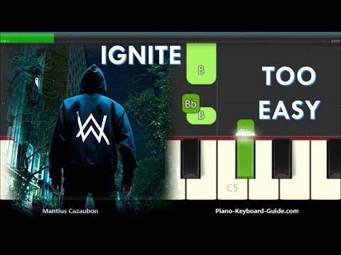 How to Play Ignite by K-391 & Alan Walker -  Right Hand Slow Easy Piano Tutorial