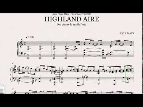 Highland Aire (Lyle Mays) - transcription -  part one