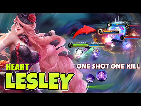 Lesley One Shot One Kill ! Top Global Lesley Gameplay By Heart ~ Mobile Legends