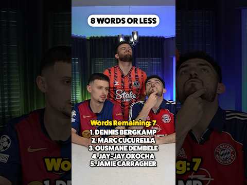 5 FOOTBALLERS IN 8 WORDS OR LESS?!