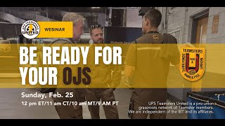 Webinar for UPS Drivers: Be Ready for Your Ride-Along/OJS