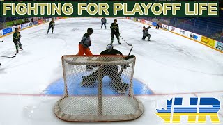 Fighting for playoff life! Stars beer league hockey goalie GoPro