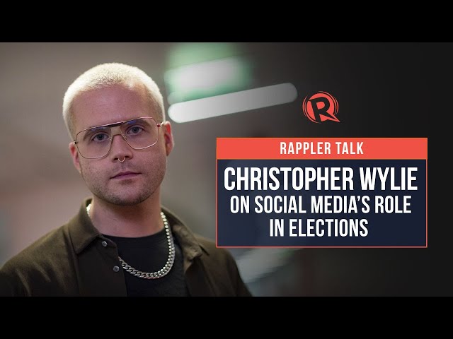 Rappler Talk: Christopher Wylie on social media’s role in elections