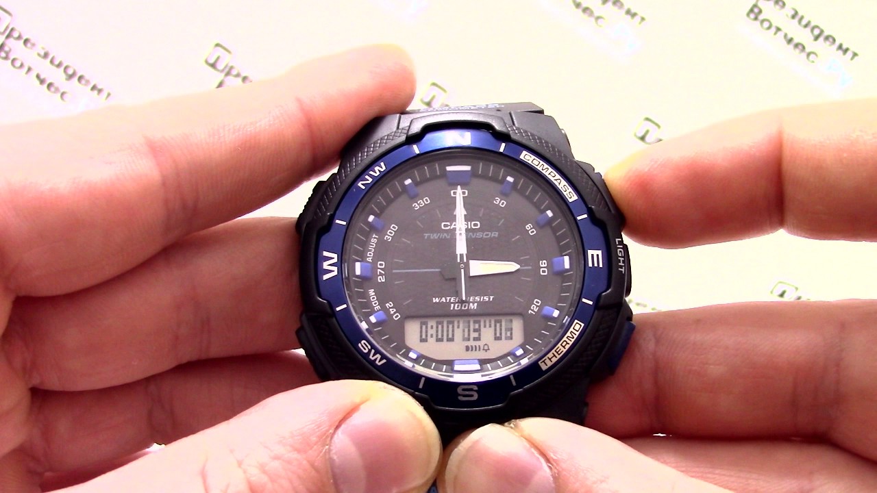 Как настроить часы иллюминатор. SGW-500h-2b.
