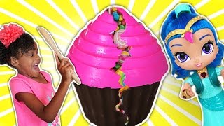 Bashing 3 Giant Chocolate Cupcake Surprise Eggs! With Shopkins and MLP | Naiah and Elli Toys Show