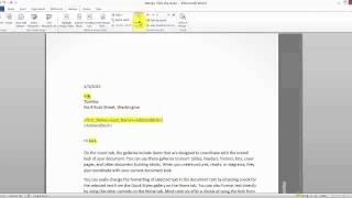 Mail Merge - How to insert address blocks, greeting lines for News Letter in MS Word?