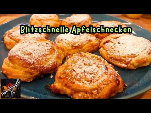 Blitzschnelle Apfelschnecken aus Blätterteig, schnell und einfach. 🍎🍏 Ein superleckeres Blitzrezept