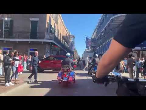 New Orleans Second line on Bourbon Street