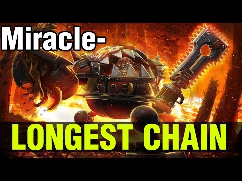 LONGEST CHAIN EVER !! - Miracle- Timbersaw - Dota 2